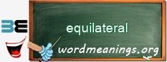 WordMeaning blackboard for equilateral